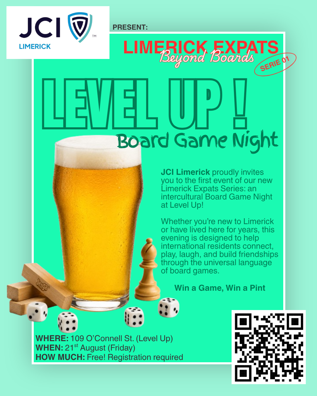 JCI Limerick Expats  Board Game Night at Level Up Image